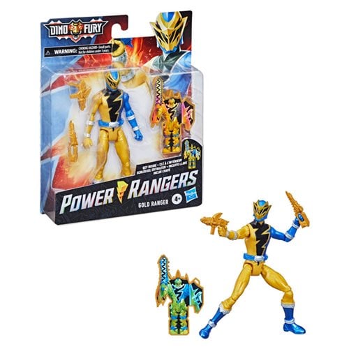 Power Rangers Dino Fury Gold Ranger 6-Inch Action Figure