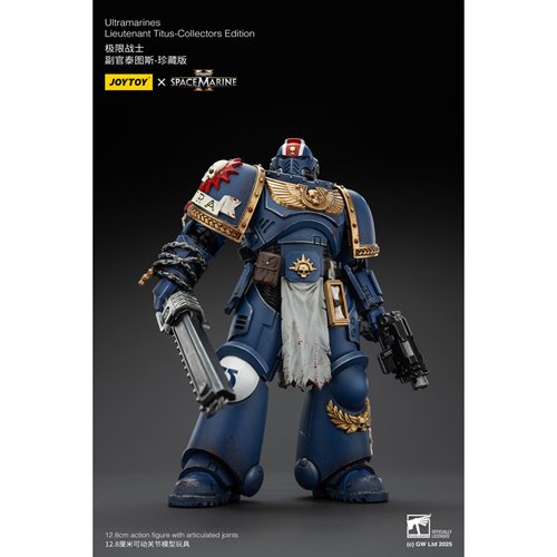 Joy Toy Warhammer Space Marine II Ultramarines Lieutenant Titus Collectors Edition 1:18 Scale Action