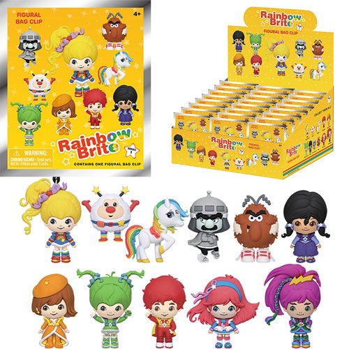 Rainbow Brite 3D Foam Bag Clip Display Case of 24