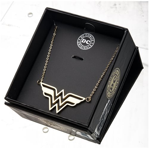Wonder Woman Gold Logo Chain Necklace