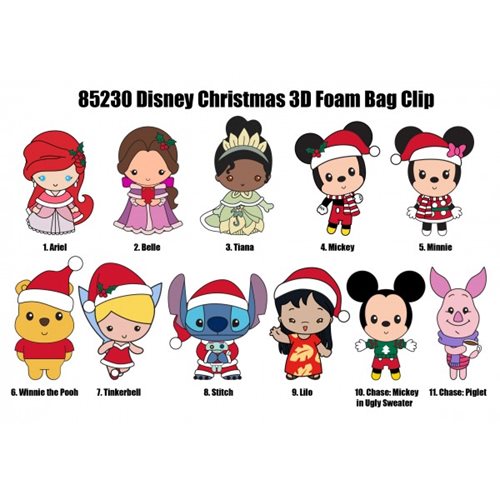 Disney Christmas Figural Key Chain Random 6-Pack