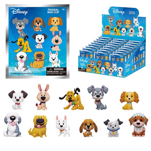 Disney Dogs 3D Foam Bag Clip Random 6-Pack