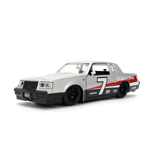 Bigtime Muscle 1987 Silver Buick Grand National 1:24 Scale Die-Cast Metal Vehicle