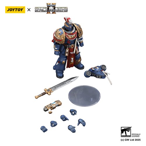 Joy Toy Warhammer Space Marine Ultramarine Relic Primus Armour Plasma Pistol and Combat Blade 1:18 S