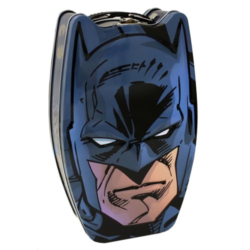 Batman Embossed Head Shape Carry All Tin Tote