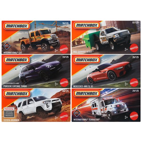 Matchbox Power Grabs 2025 Mix 9 Die-Cast Vehicle Case of 48
