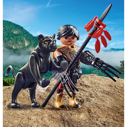 Playmobil 70878 Playmo-Friends Warrior with Panther 3-Inch Action Figure