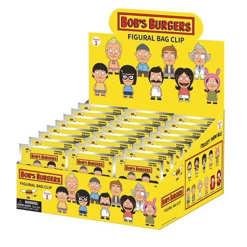 Bobs Burgers 3D Foam Bag Clip Random 6-Pack
