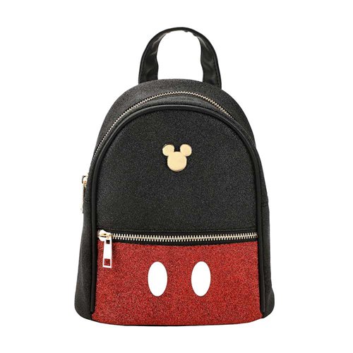 Mickey Mouse Metal Badge Glitter Mini-Backpack