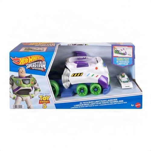 Hot Wheels Superstar Speeders Toy Story 5 Hi-Tech Buzz Lightyear Launcher