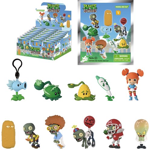 Plants vs. Zombies Series 2 3D Foam Bag Clip Display Case of 24