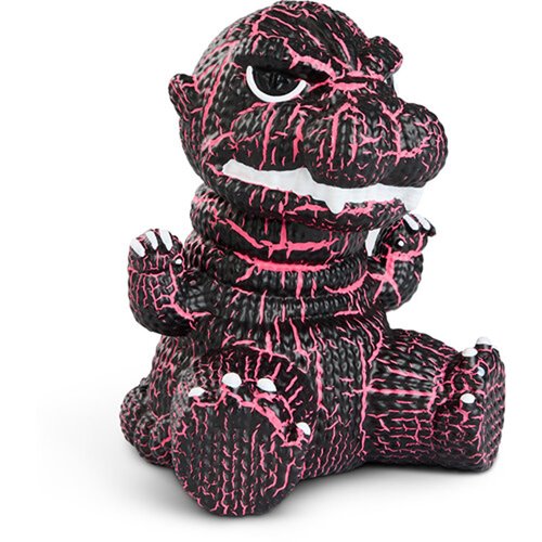 Godzilla #379 Pink and Black Crackle Handmade By Robots Vinyl Figure