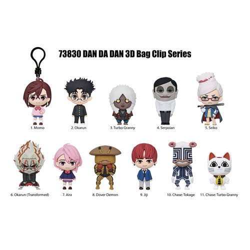 Dandadan 3D Foam Bag Clip Display Case of 24