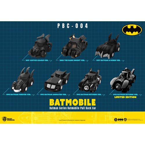 Batman Batmobile Pull Back Car Series PBC-004 Vehicle Blind Box Case of 6
