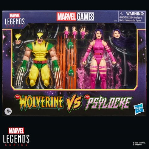 X-Men Marvel Legends Series Wolverine vs Psylocke 6-Inch Action Figures