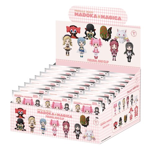 Puella Magi Madoka Magica 3D Foam Bag Clip Display Case of 24