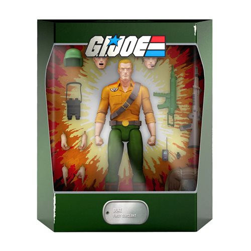 G.I. Joe Ultimates Wave 1 Duke, Cobra Commander, Snake Eyes, and B.A.T. 7-Inch Action Figure Bundle