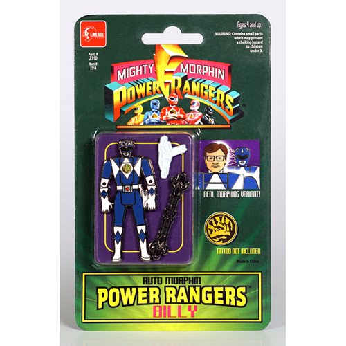 Mighty Morphin Power Rangers Auto Morphin Blue Ranger Billy Pin