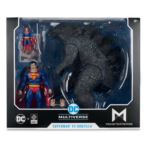 DC Multiverse Superman vs. Godzilla Megafig Justice League vs. Godzilla vs. Kong Action Figure 2-Pac