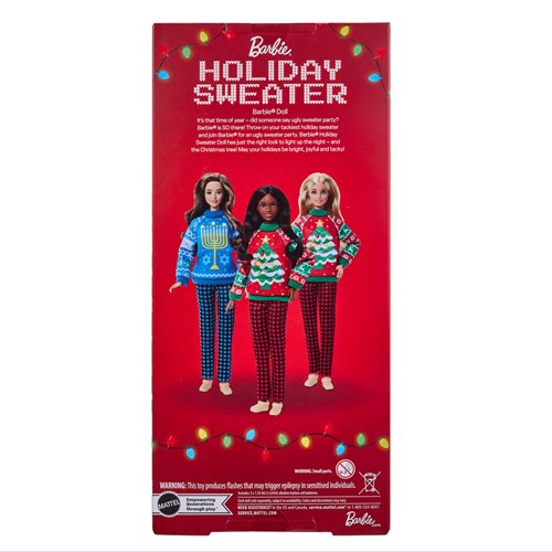 Barbie Ugly Sweater Doll with Brown Hair