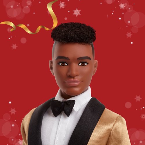 Barbie 2025 Holiday Ken Doll with Dark Brown Hair