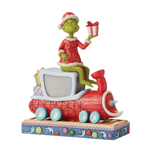 Dr. Seuss The Grinch on Train by Jim Shore Statue