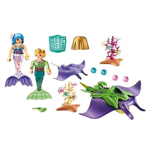 Playmobil 70099 Magical Mermaids Pearl Collectors with Manta Ray