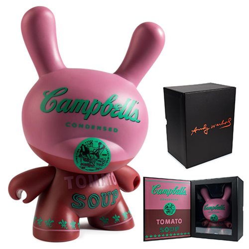 Kidrobot Andy Warhol Campbell's Soup 8" Dunny Masterpiece Vinyl Limited Ed. 