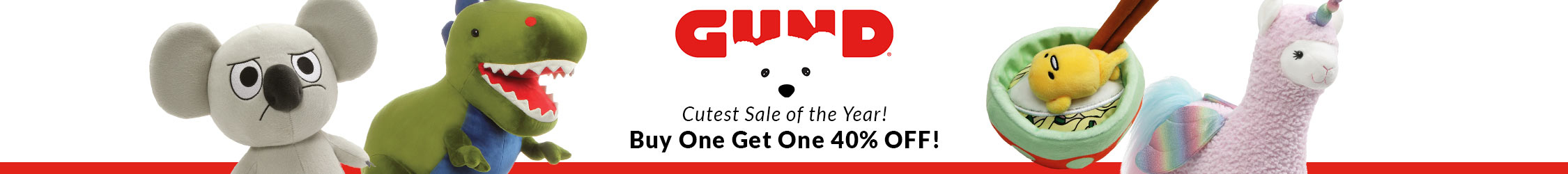 Cutest Sale of the Year BOGO 40% Gund