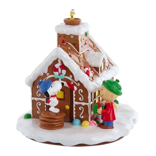 Peanuts Gingerbread House Light-Up Table Piece