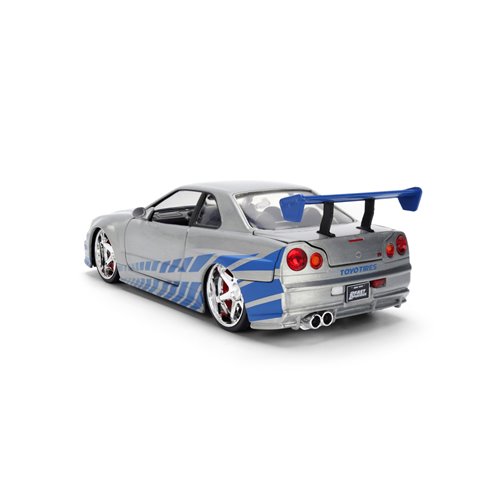 Fast and the Furious 25th Anniversary Brian's Nissan Skyline GT-R R34 1:24 Scale Die-Cast Metal Vehi