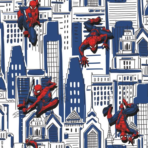 Spider-Man Cityscape Peel and Stick Wallpaper