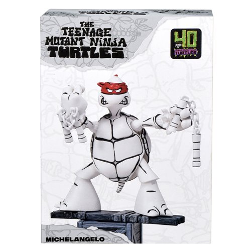 Teenage Mutant Ninja Turtles Michelangelo Black and White Original Sketch Action Figure - Previews E