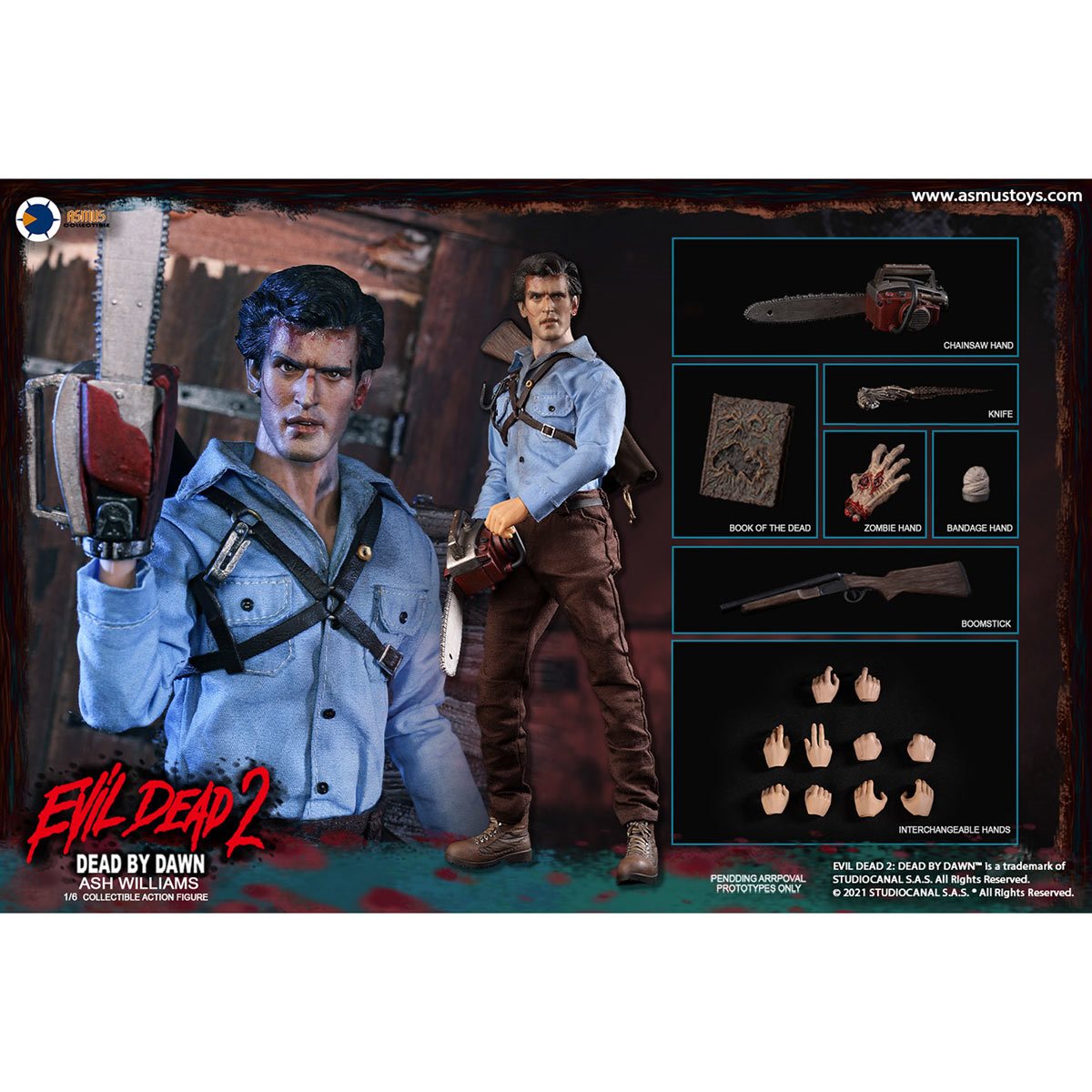 EVIL DEAD 2 ASH 1/6 Scale Figure Bruce Campbell Head for HOT  PHICEN toys 