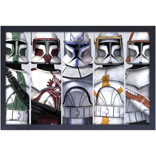 Star Wars: The Clone Wars Troopers Group Framed Art Print