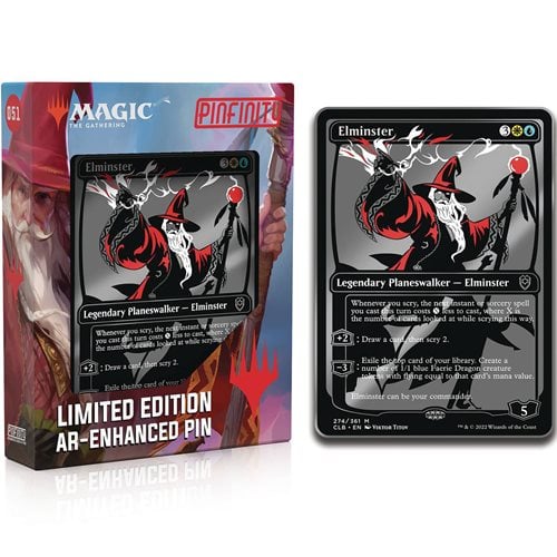 Magic: The Gathering Commander Legends Battle for Baldur's Gate Elminster Limited Edition Augmented Reality Enamel Pin