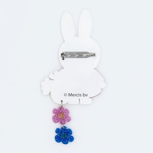 Miffy Flower Dangles Acrylic Brooch