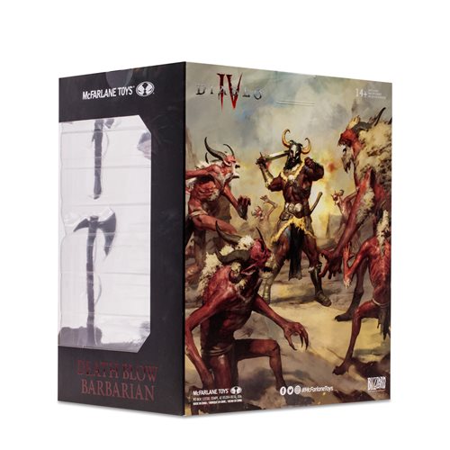 Diablo IV Wave 1 Death Blow Barbarian Common 1:12 Scale Posed Figure