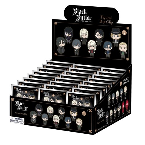 Black Butler 3D Foam Bag Clip Display Case of 24