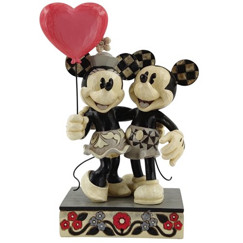 Disney Traditions Mickey Mouse and Minnie Mouse Heart Love is in the Air by Jim Shore Statue