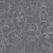Star Wars Line Sketches (Gray) Peel and Stick Wallpaper