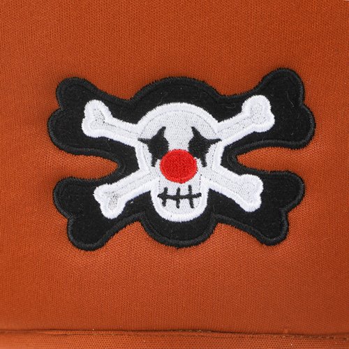 One Piece Skull Badge and Faux Hair Pirate Hat