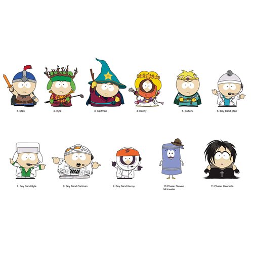 South Park Series 2 3D Foam Bag Clip Random 6-Pack