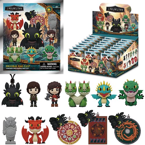 How to Train Your Dragon Series 2 3D Foam Bag Clip Random 6-Pack