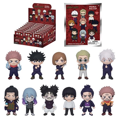 Jujutsu Kaisen Series 6 3D Foam Bag Clip Display Case of 24