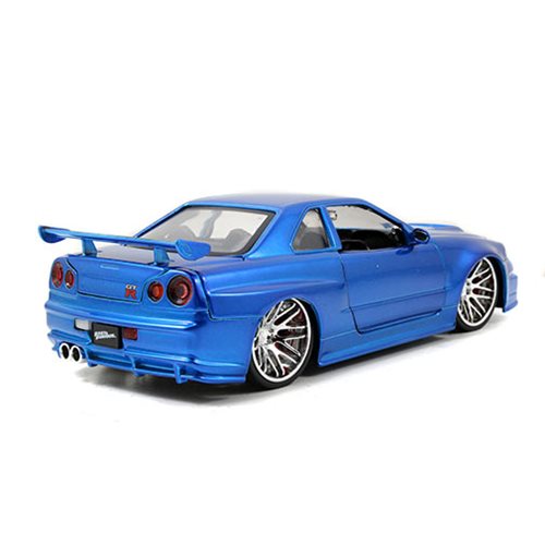 Fast and the Furious 2002 Nissan Skyline GT-R R34 1:24 Scale Die-Cast Metal Vehicle