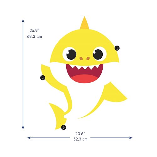 Baby Shark Peel and Stick Giant Wall Decals