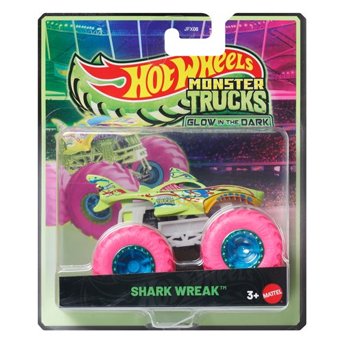 Hot Wheels Monster Trucks Glow in the Dark Vehicle 2026 Mix 3 Case of 6