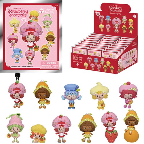 Strawberry Shortcake Series 2 3D Foam Bag Clip Display Case of 24