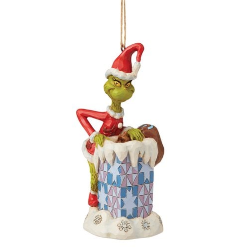 Dr. Seuss The Grinch Grinch in Chimney by Jim Shore Holiday Ornament